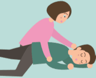 호흡 회복 후 회복자세로 눕히기